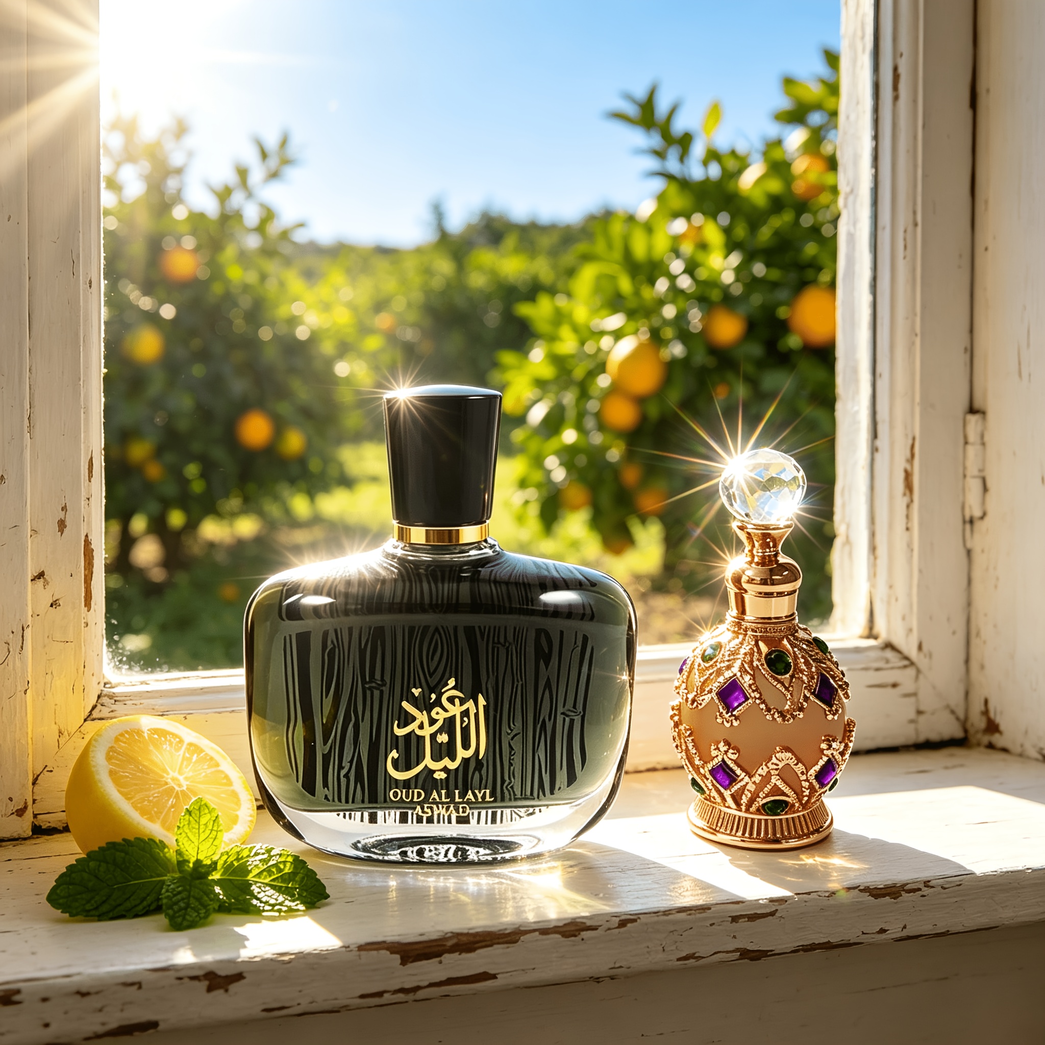 Image of 2pcs Oud Agarwood Perfume Set | Lime, Caramel & Pistachio Scent, Vintage Dual Bottles. Long-lasting Unisex Edt, Luxury Affordable Dupe. Ideal For Gift
