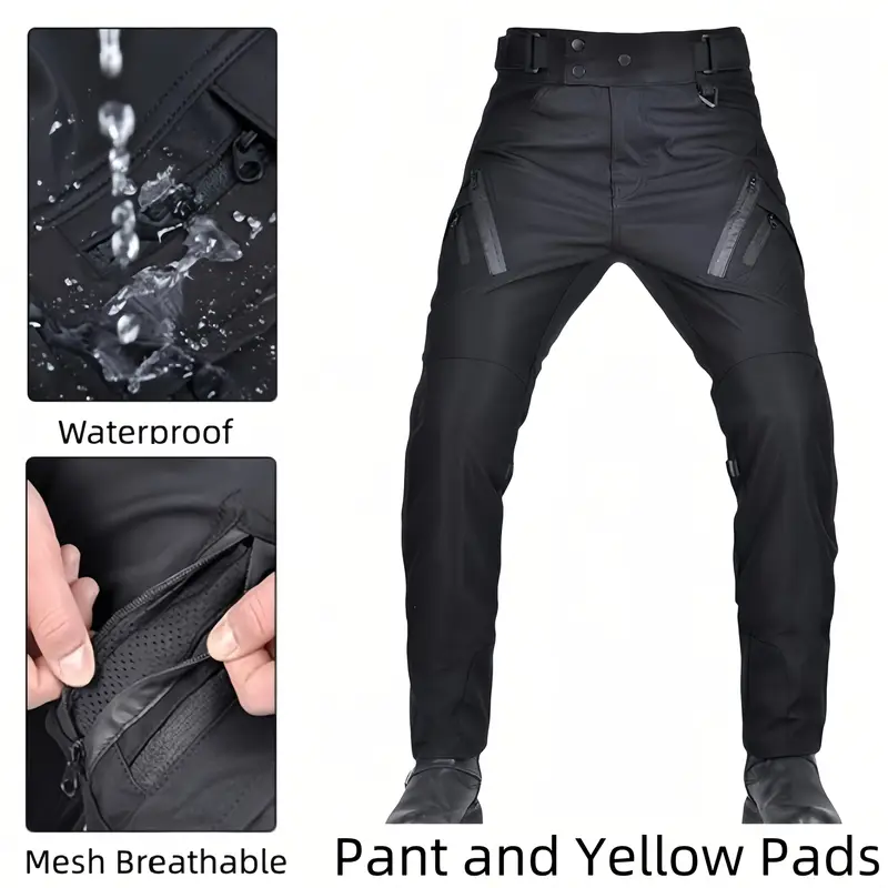 Outdoor Ventures Pantalon Imperméable Léger Homme - Coupe-Vent, Pliant Avec Doublure Mesh - Randonnée, Vélo, Pêche