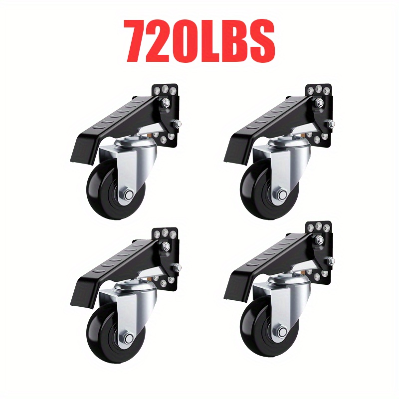Temu – TEMU 4 Pack Heavy-duty Retractable Locking Swivel Casters With All- & Wheels – 660 Lbs Load Capacity Per Caster, Caster Kit For Workbenches,