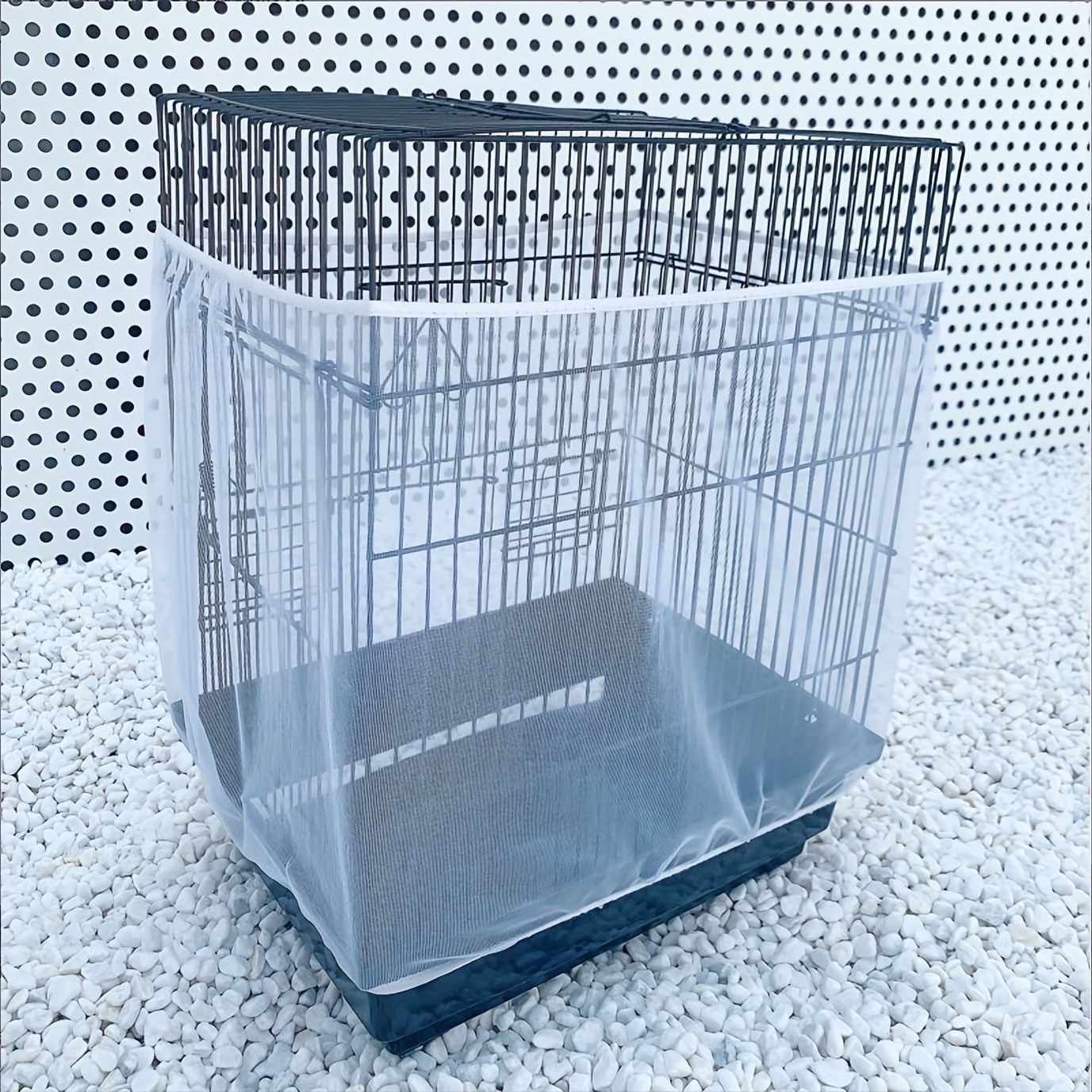 TEMU Cubierta de Red para Jaula de de Poliéster Duradero - Ventilada, Anti-Salpicaduras y a Prueba de Mosquitos con Malla Reforzada para Limpieza y