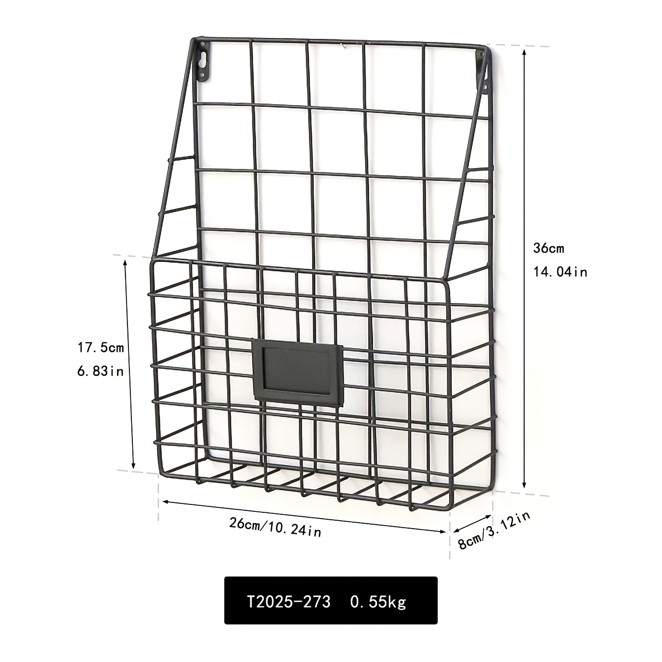 Wall-mounted Metal Storage Rack Hanging Magazine And Book Storage Rack Handmade Desktop File Storage Rack