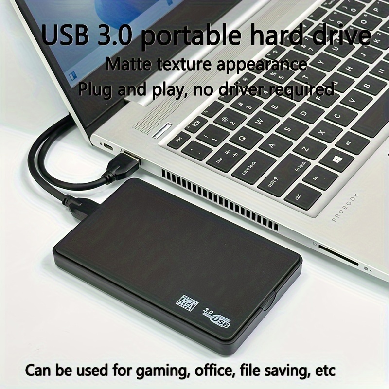 

Disque dur externe portable 320 Go USB 3.0 - Système de fichiers préformaté pour les ordinateurs portables, lecture et écriture haute vitesse pour les jeux, les fichiers de bureau et plus encore