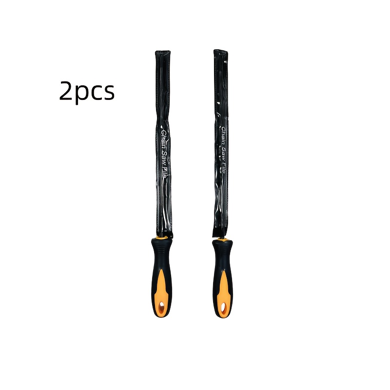 Image of 2pcs Of Handle-mounted Chainsaw Files, 3.2/4.8 Gasoline Saw Files For Sharpening Chainsaw Chains With Small Round Files