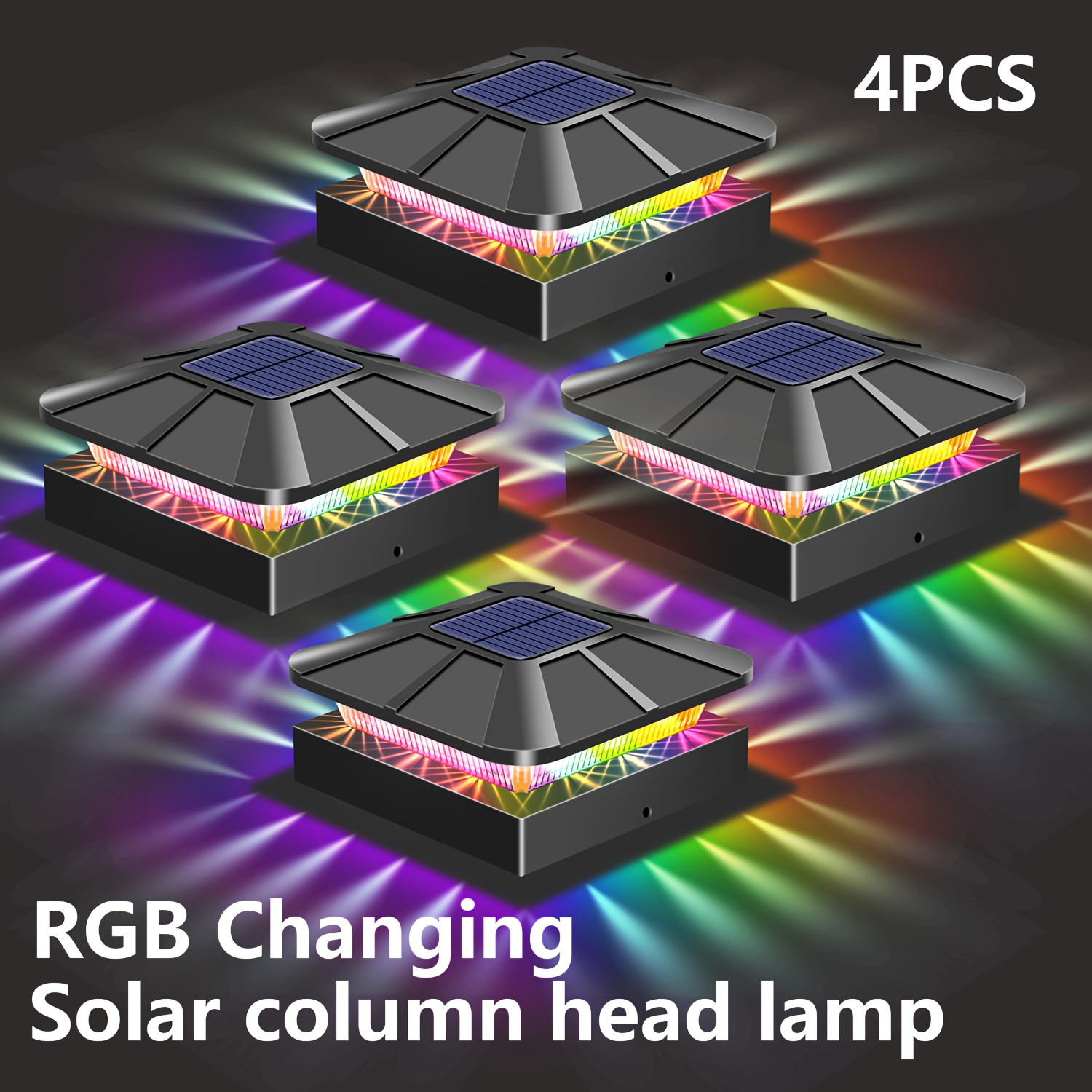 2/4 pièces Lampes Solaires RGB à Changement de Couleur – Image 6