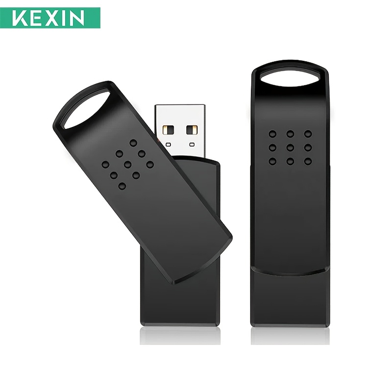 Image of Kexin 2pcs Usb 3.0 Flash Drives 32gb To 128gb Bulk Pack Swivel Usb Pen Drive Jump Drive Usb Stick Photo Stick U Disk With Led Indicator For Computer Laptop, Black