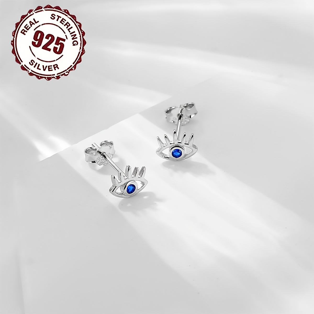 925 Silver Devil's Eye Ear Nails for Dressing or Gift 0.5g