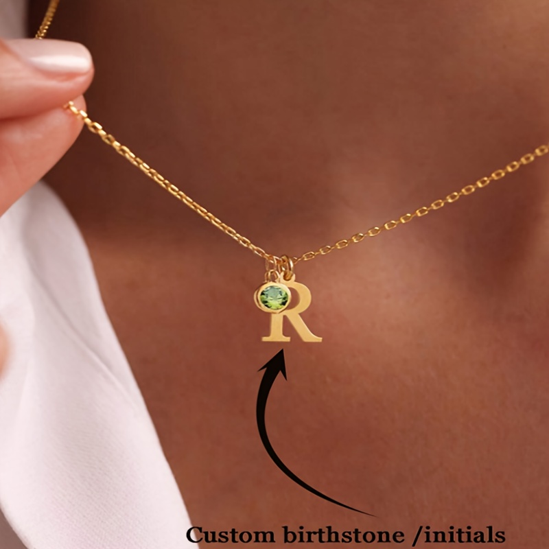 letter charms jewelry sold on Temu United States