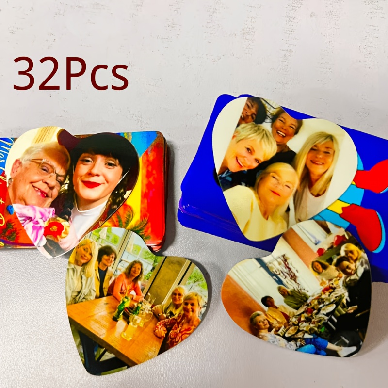 TEMU Cet aimant de réfrigérateur magnétique personnalisé de cœur présente un design cœur délicat avec une impression qui de la photo, mettant en