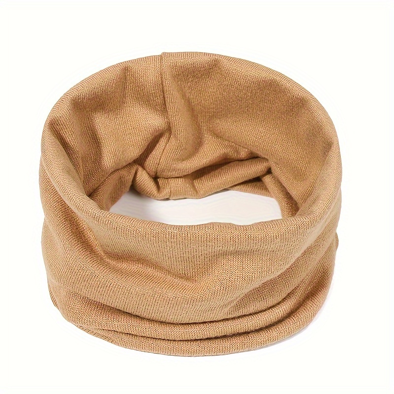 Men's And Women's Autumn And Winter Pullover Neck Sleeve Warm Knitted Scarf