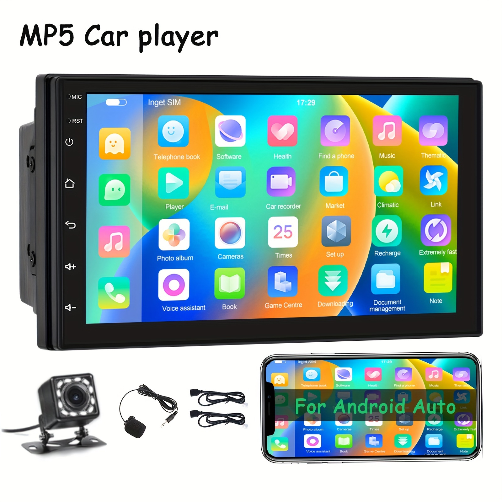 2 DIN Car Radio Coche Recorder Touch Screen Car Audio Bluetooth USB Rear  View Camera MP5 Player - China 2 DIN Car Radio, Car Multimedia Player