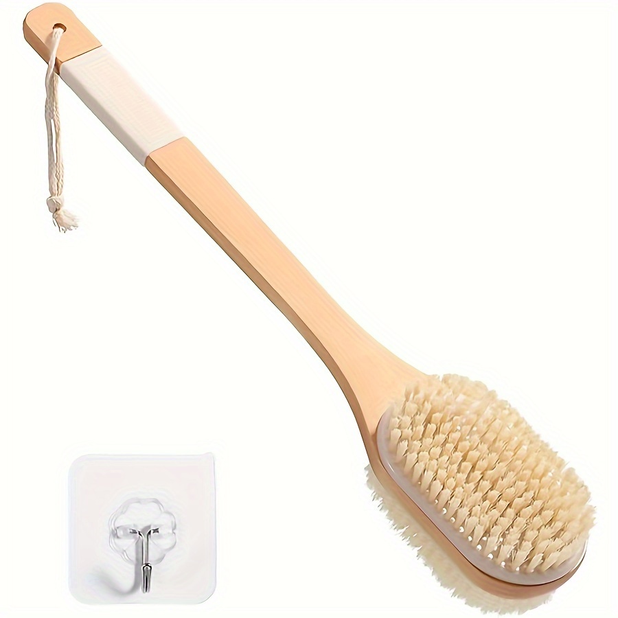 back scrubber body brush wet and dry use body brushes for shower back   brush exfoliating brush with 17in long handle Product details 1