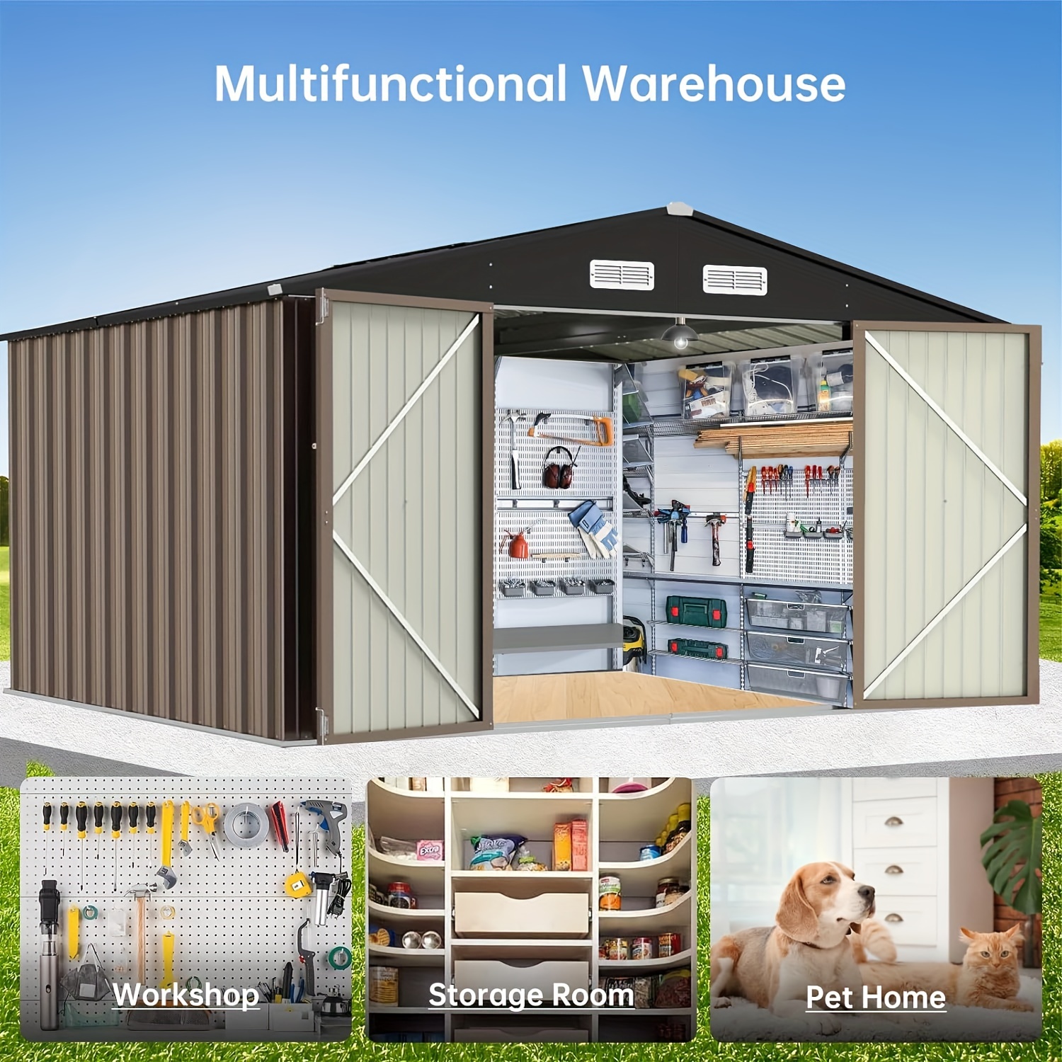 heavy duty motorbike shed