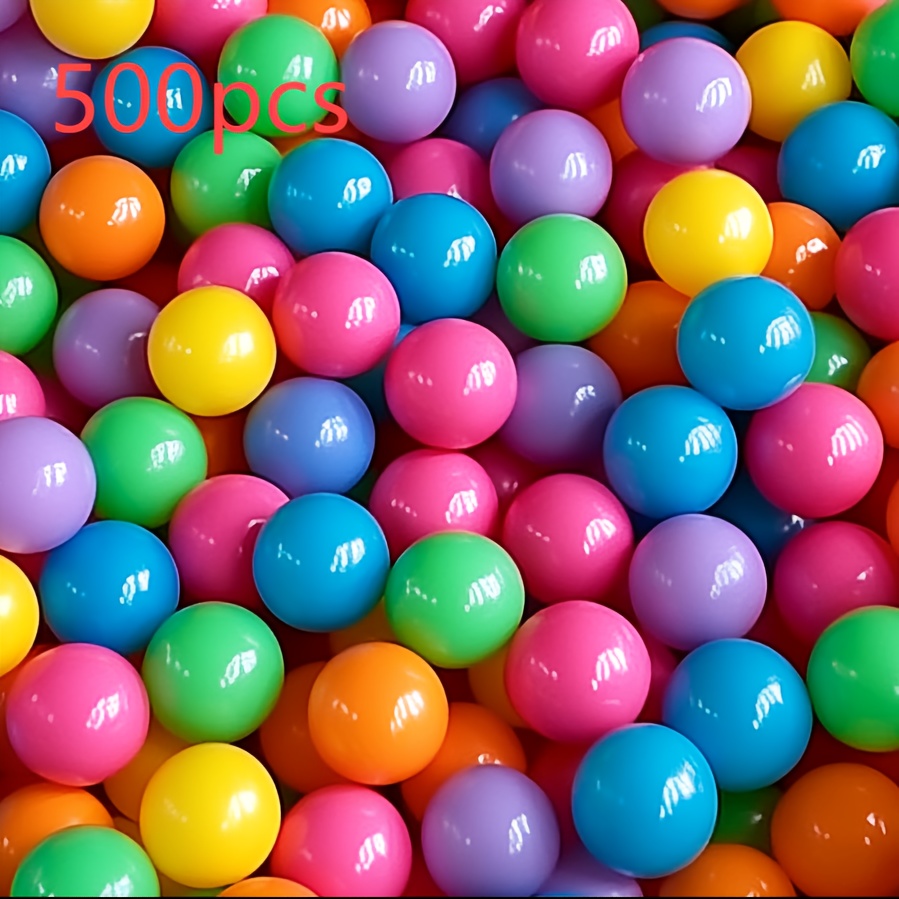 Image of 500pcs Ocean Balls, Crush-proof Plastic Balls For Ball Pits, Tents, Playhouses, And Children's Toys - Ideal For Parties, Birthday Gifts, And Festivals For Boys And Girls