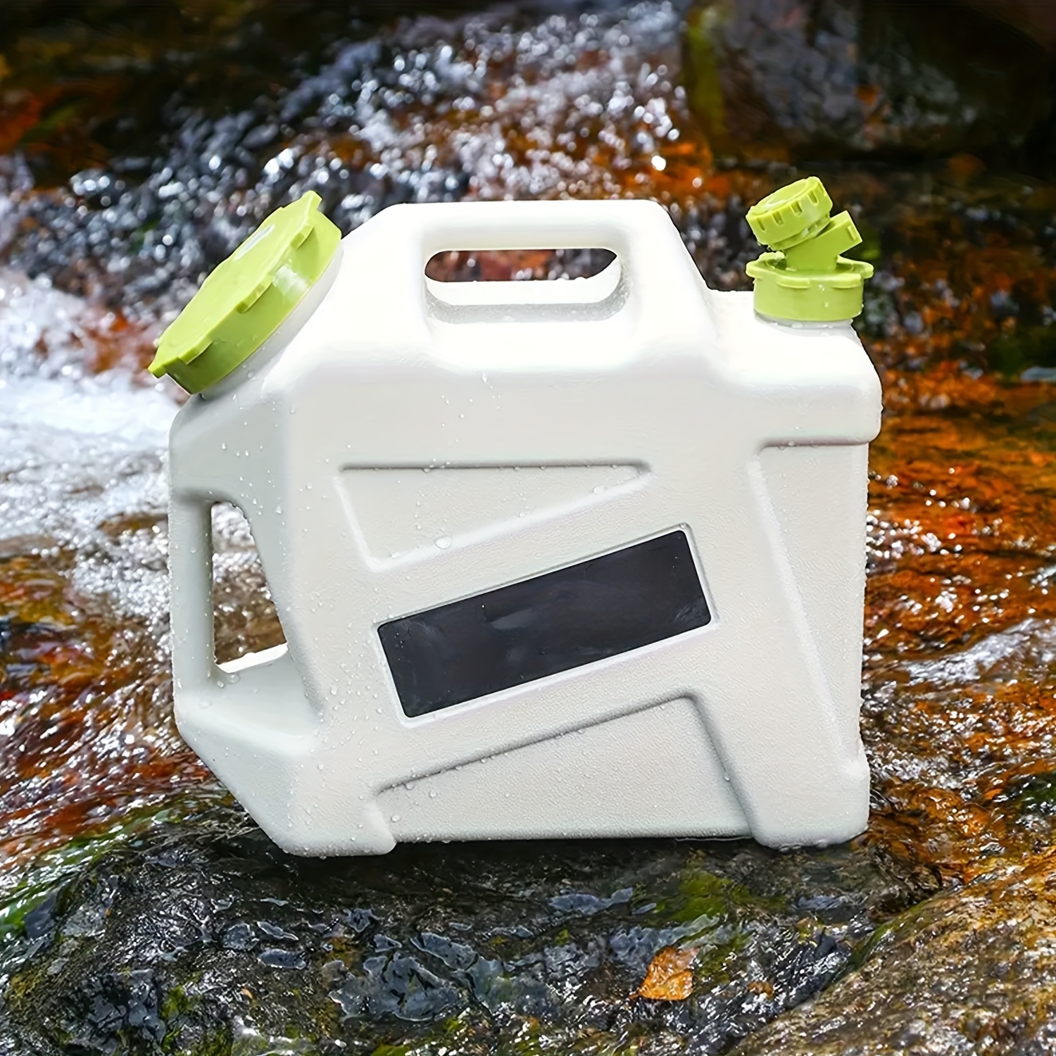 11-12L/2.9-3.2Gal Military Green Portable Water Tank with Faucet - Durable Leakproof Design, Ergonomic Handle & Carrying Straps for Camping, Hiking, Emergency Storage, Water Storage Tank, Hiking Essentials, Robust Construction, Sturdy Construction