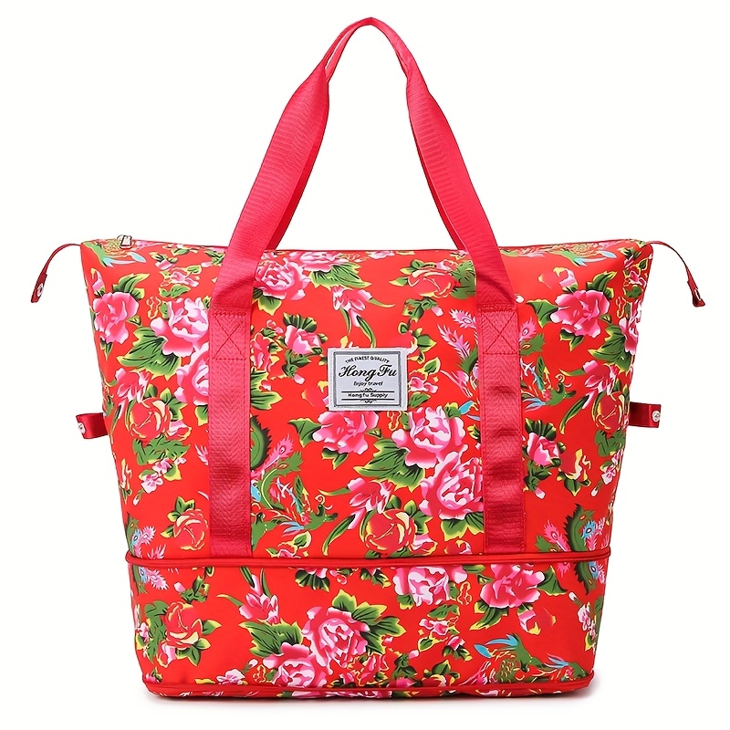 E-shop Eine große, florale Reisetasche, geeignet für Camping, Geschäftsreisen und Schwangerschaft, für kurze und lange Reisen. Diese Damen-Tasche mit