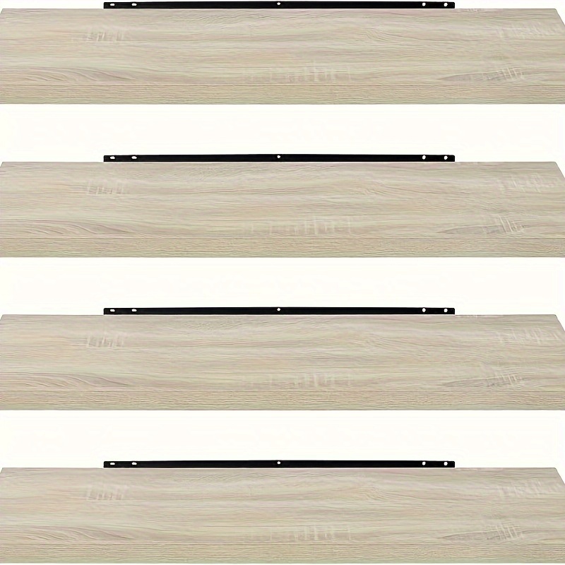Image of 4pcs Wall Shelf Wall Shelf Hanging Shelf Wood Board Modern
