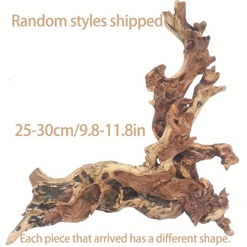 decorative wooden eco scenery random styles aquarium terrariums reptile habitat decoration suitable for lizards goldfish turtles aquatic pets with tree hollow knots fine texture for freshwater and saltwater placement easy to