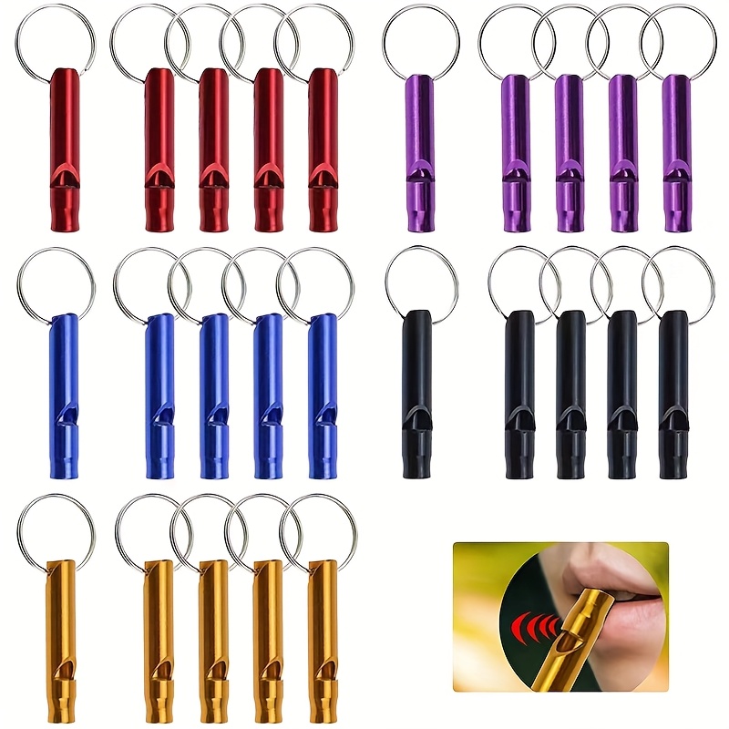 70 Custom Engraved Aluminum Alloy Whistle Keychains