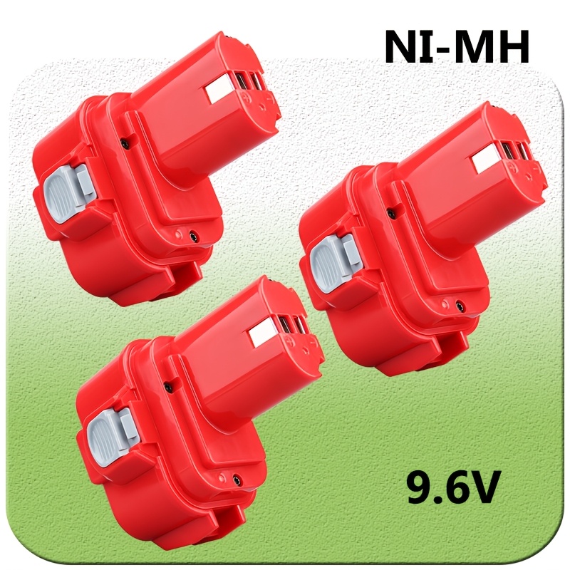 Improved 9.6v 4.8ah Replacement Battery For Makita 9120, 9122, 192595-8, 192596-6, 192638-6, 193977-7, 638344-4-2 (3-pack)