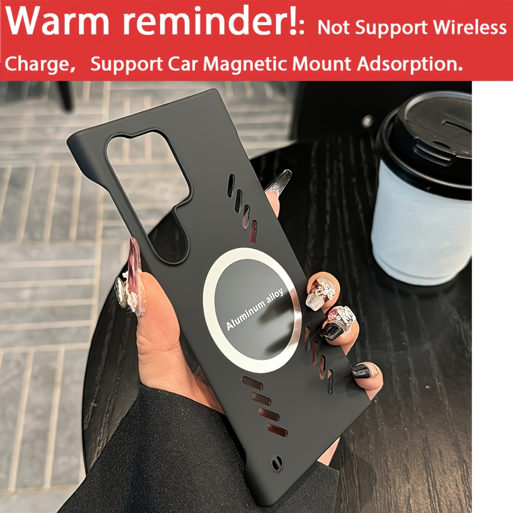 TEMU Phone Case - Luxury Graphene Heat Dissipation Cooling Magnetic Phone Case For S26 Ultra S25 S24 S23 S22 Ultra S23 Plus Frameless Cover