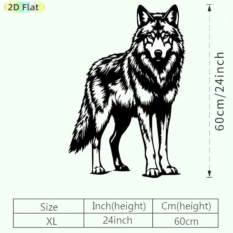 TEMU 1pc Wolf Metal Wall Sculpture - Mural Suitable For Patio, Garden Fence & /outdoor Decor, Wolf Art For Christmas, Easter Gifts, New Year,