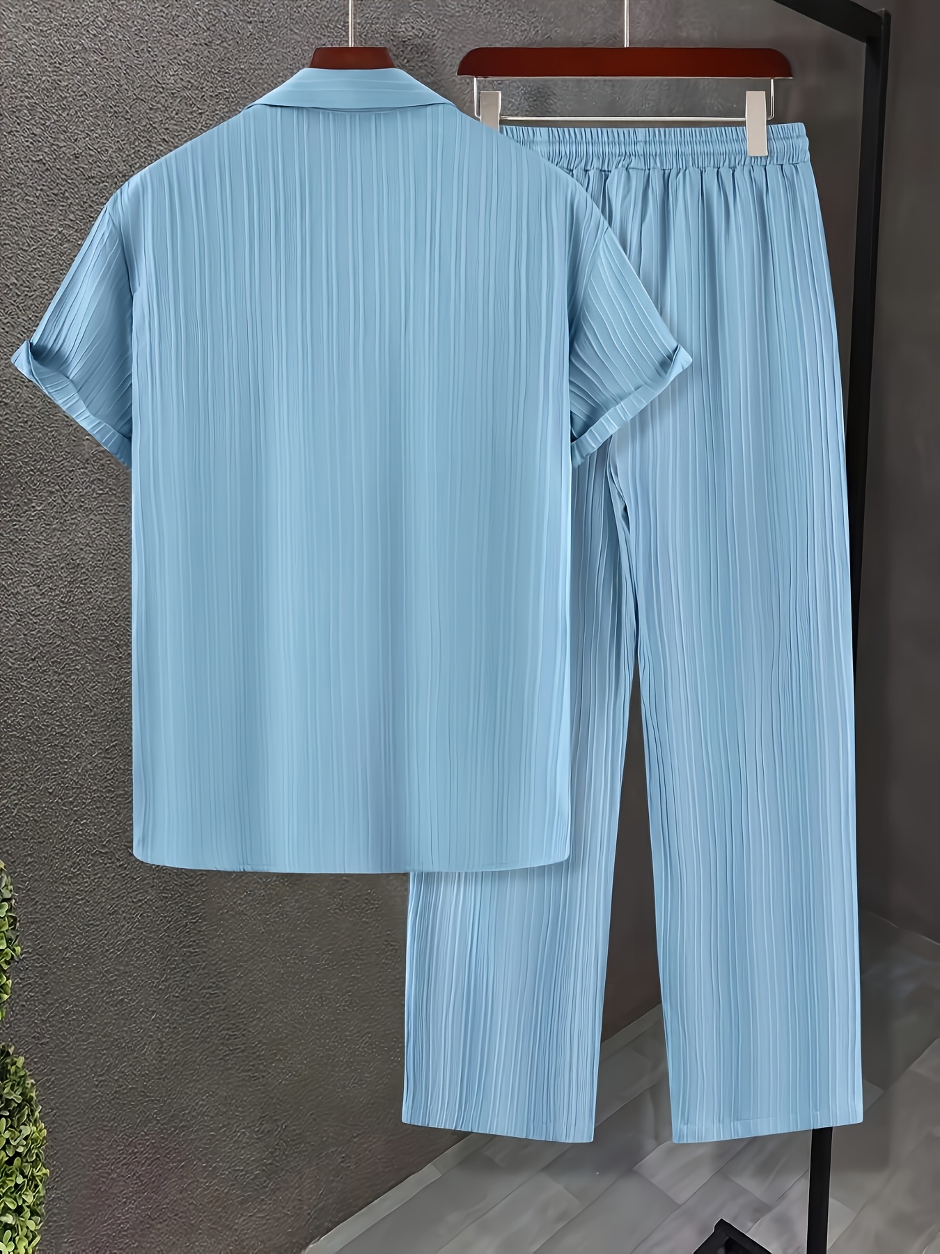 -Border Men'S Casual Athletic Top And Bottom Set by Pearson Selected