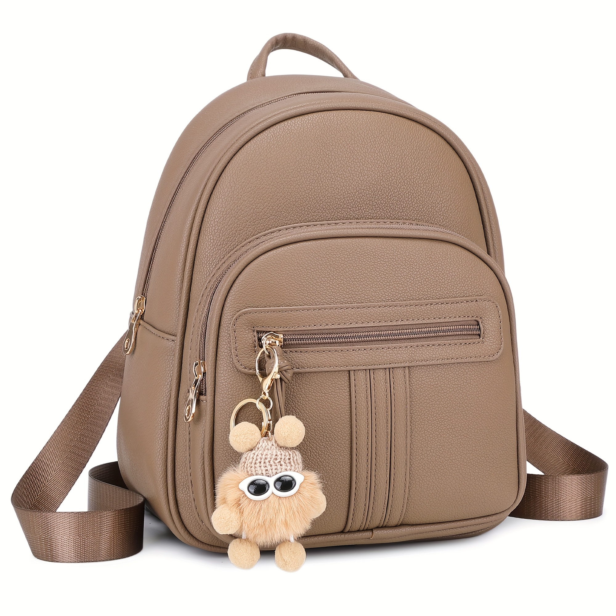 pu tassel mini backpack women free cute charm adjustable 
