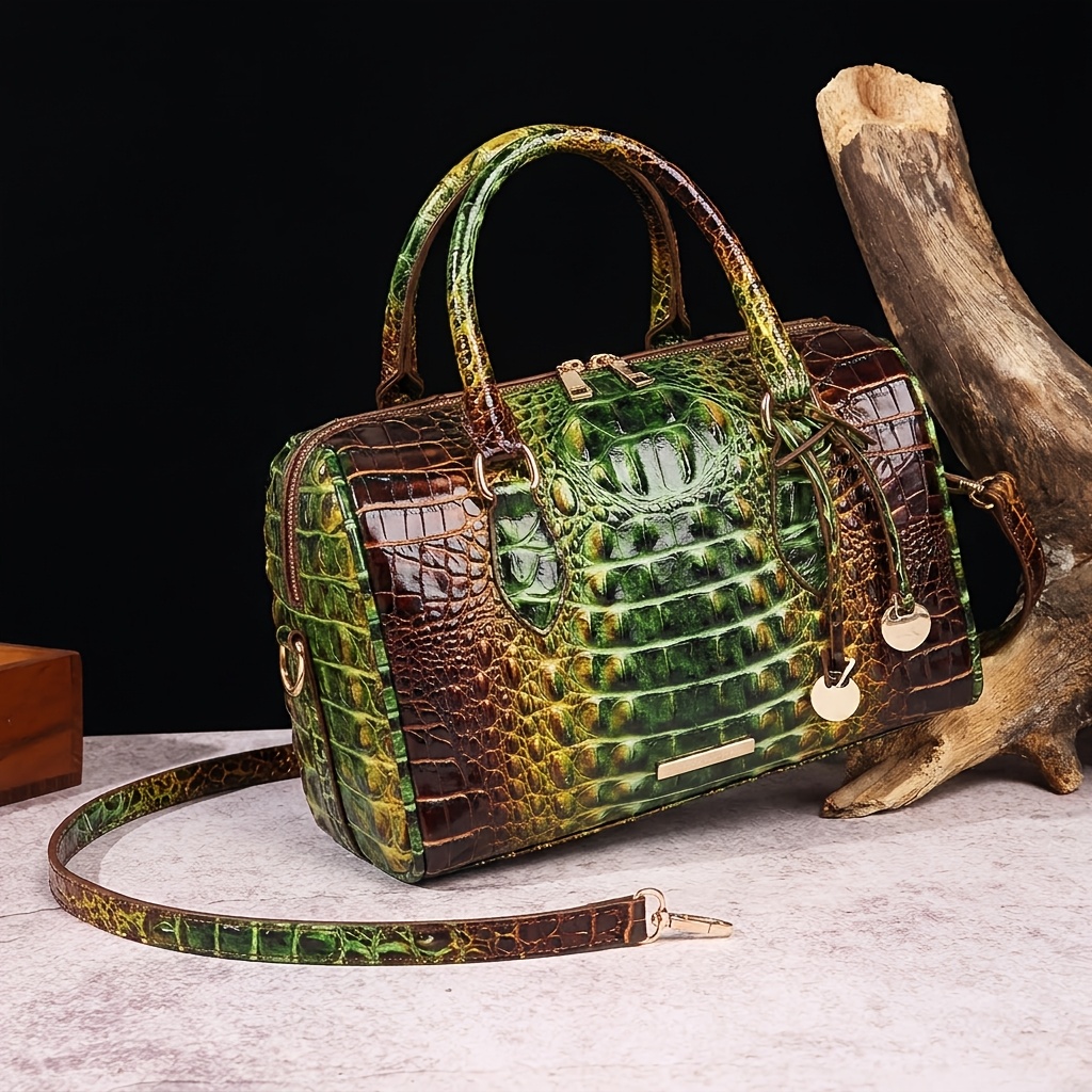womens luxury crocodile embossed animal print synthetic - Temu