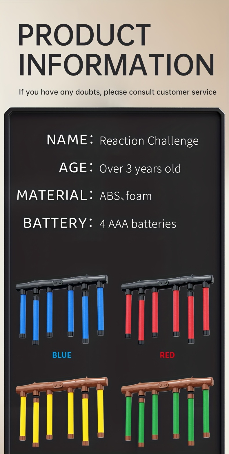 Quick Reaction Training Stick, Fast Hand-Eye Coordination Grabber