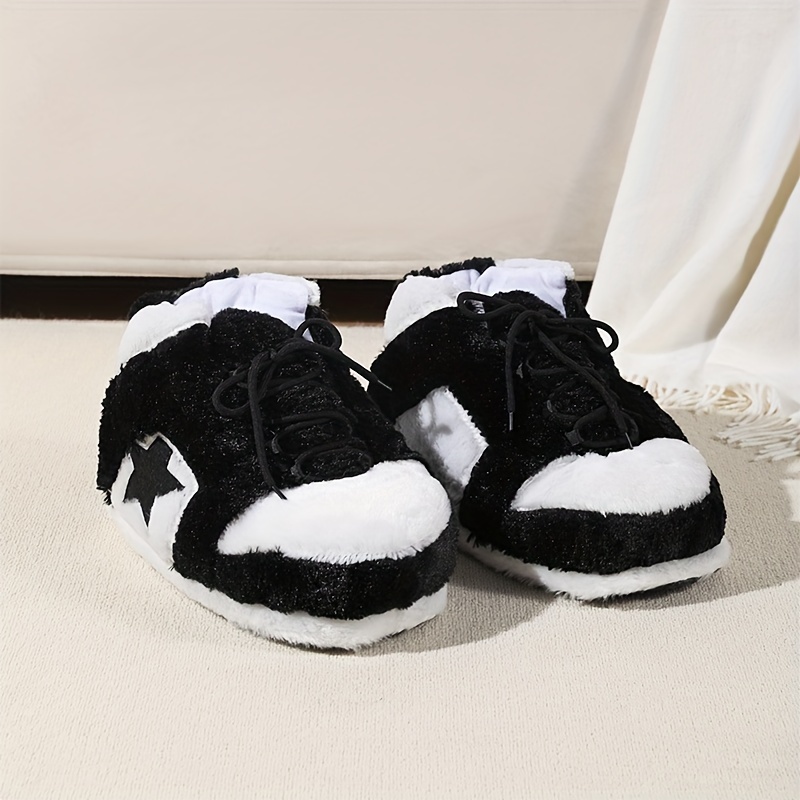 

Sneaker Slippers Fuzzy Slippers Funny Slippers Memory Foam Slippers 1 Size Indoor Slippers Unisex Home Slippers