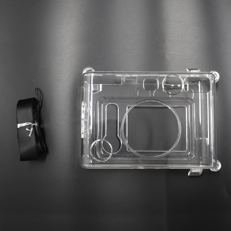 TEMU Transparente para Fujifilm Evo, Carcasa de Cristal, Correa de Desmontable, Antiarañazos