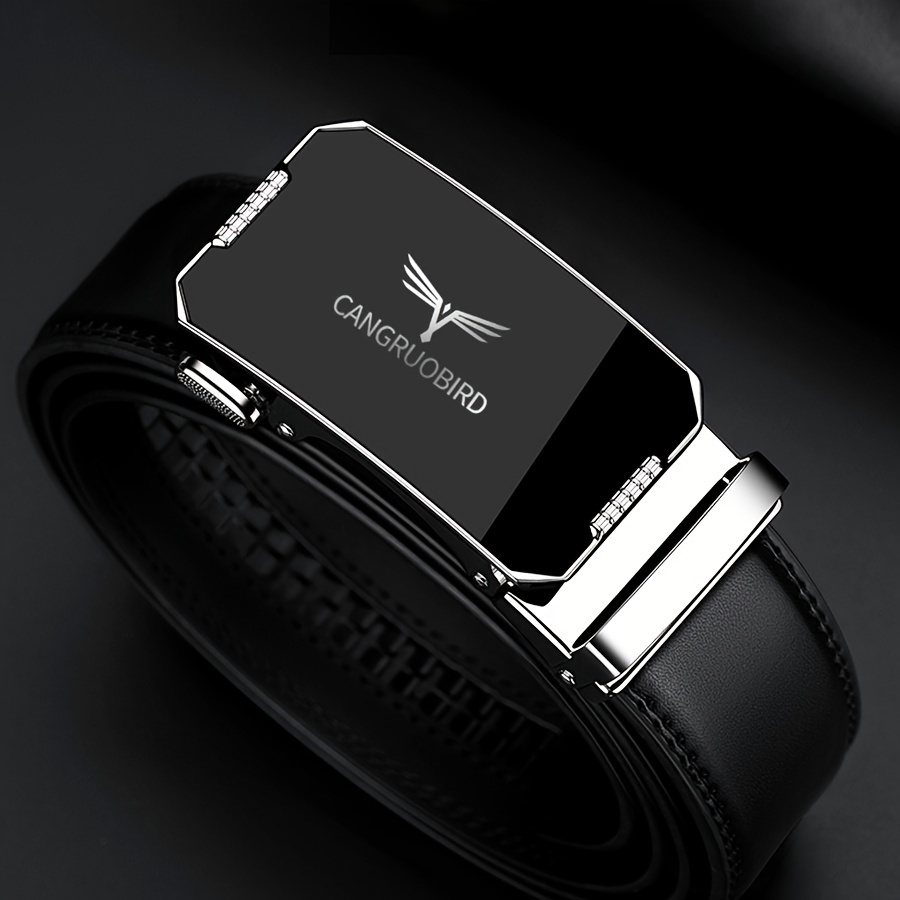 E-shop 1 Stück Herren Verstellbarer Automatik Schnallen Gürtel - Eleganter , Legierungsschnalle, Stilvoll für Business & Freizeitkleidung