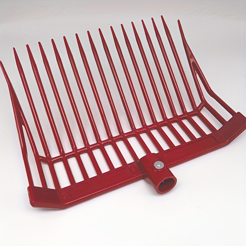 TEMU Fourche stable en plastique ABS à 16 dents, fourche à foin épaissie et durable, outil de nettoyage stable léger et à la rouille, fourche à