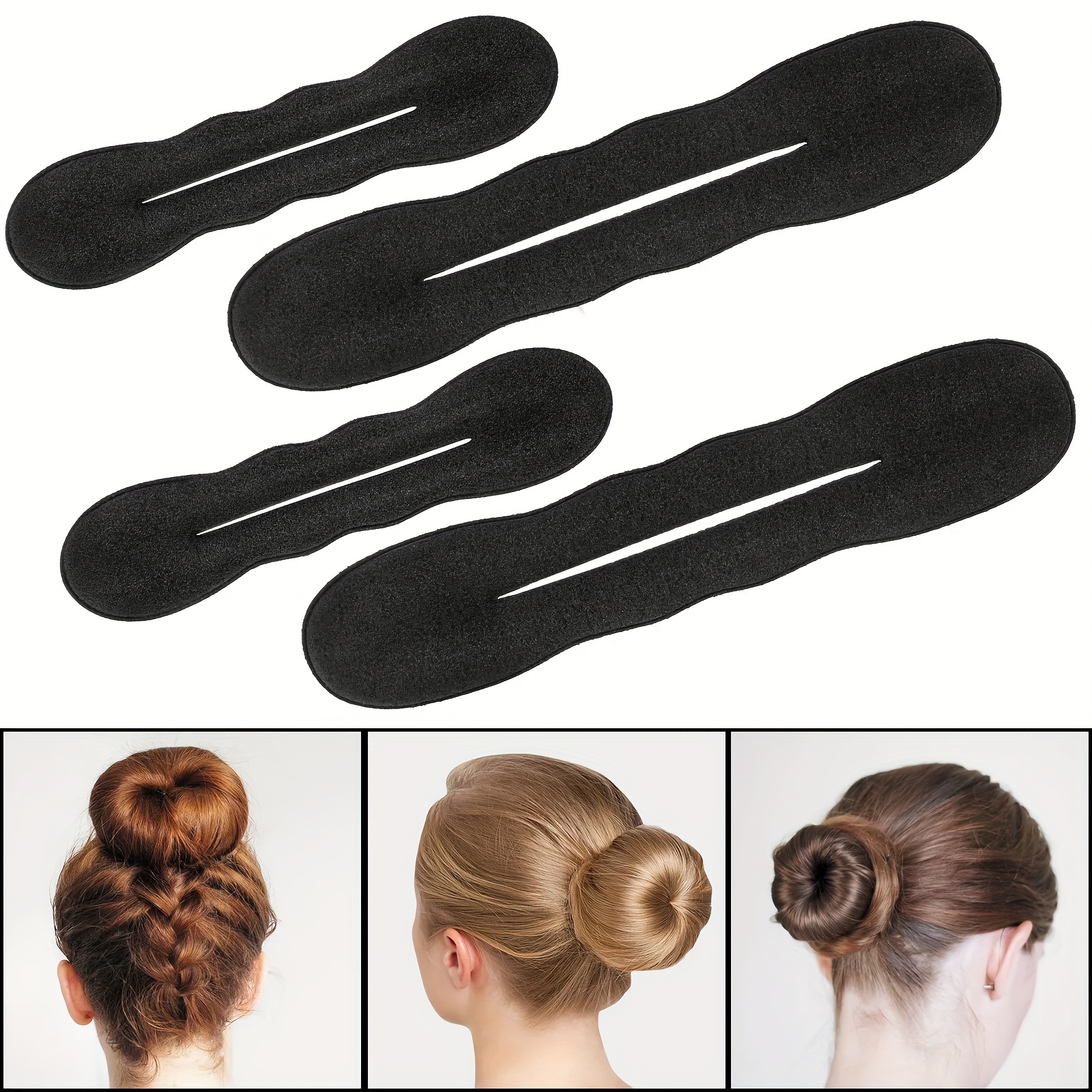 

4pcs Bun , Foam Bun Twist , Diy , Disk Ponytail Bun