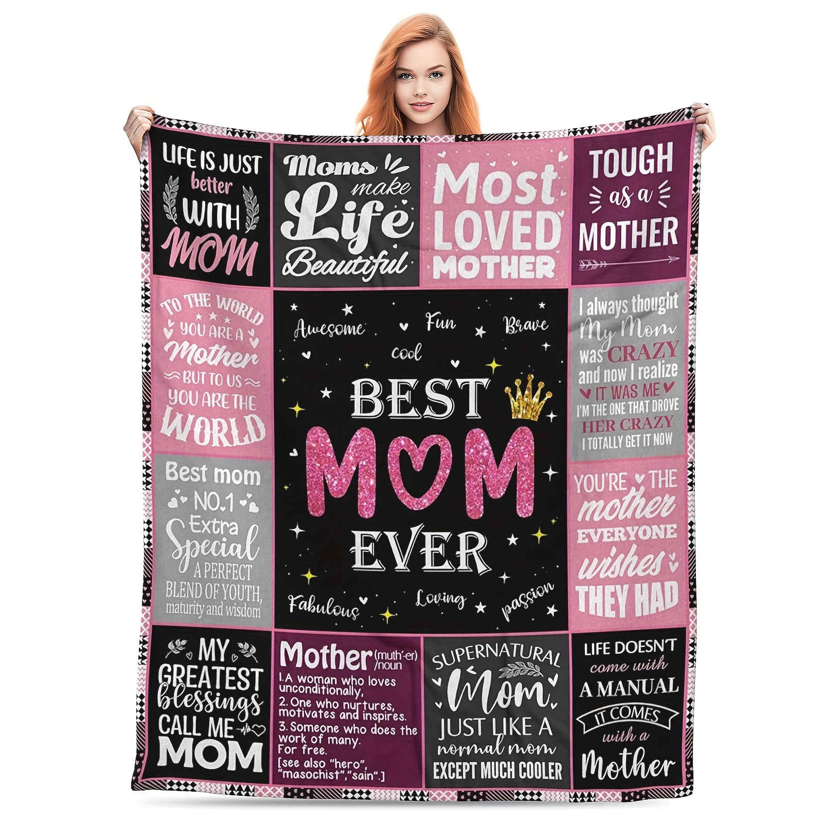 

Gifts For Mom - Christmas, Day, Valentines Day, Birthday Gift For Mom From Daughter Son, Present For Mom, Unique Mom Gifts, Expecting Gifts For Women - Throw Blanket 80x60