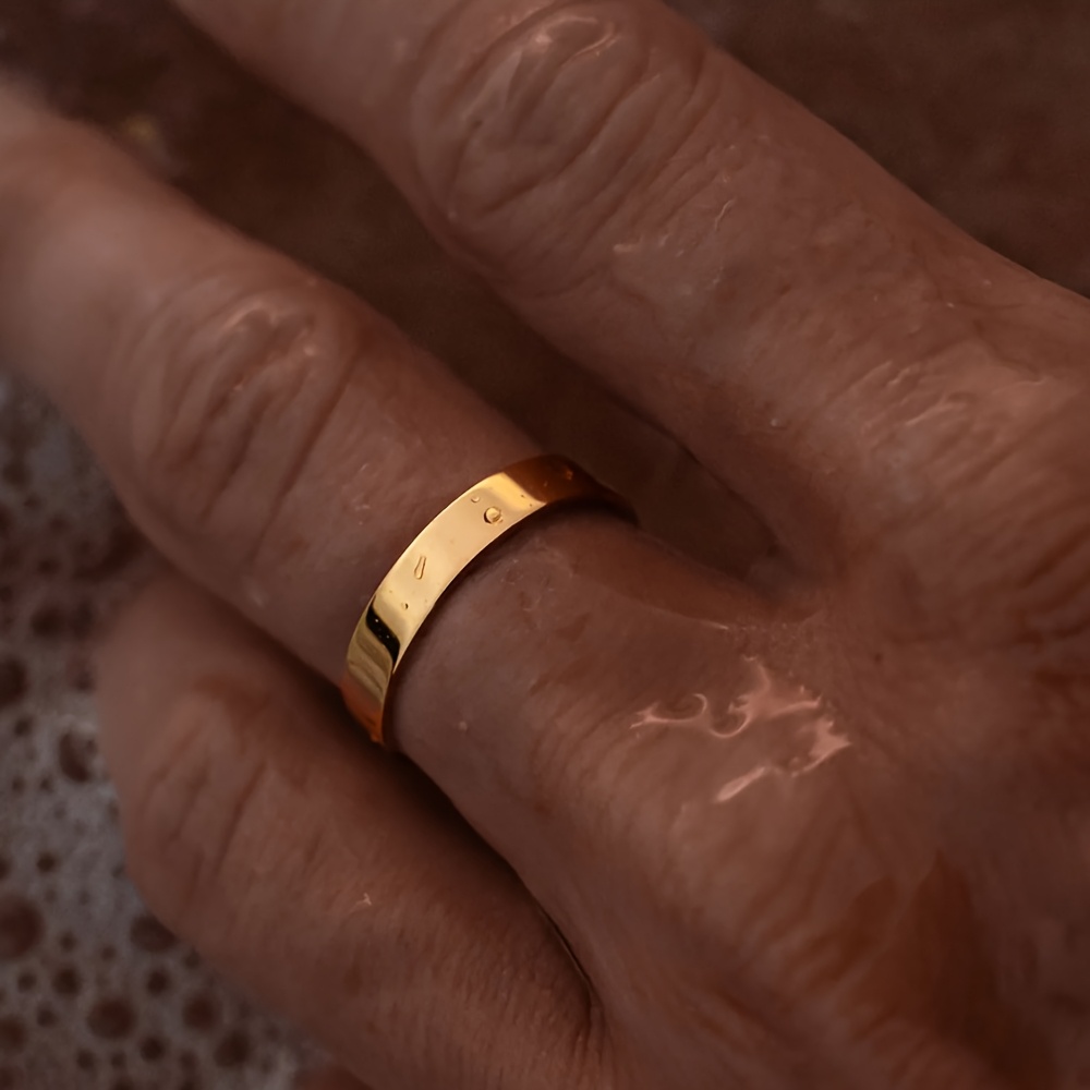 Minimalist Stainless Steel Ring Unisex Retro Durable Everyday