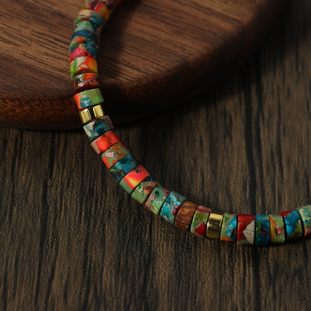 Adjustable Natural Stone Bracelet with Vibrant Green Emperor Stone Beads