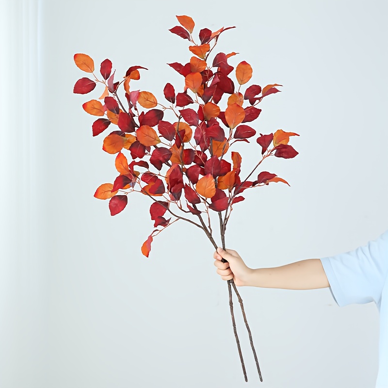 Image of 2pcs 38.58inch Long Branch Simulation Single Branch Simulation Plants, Garden Landscape Modeling Room Decoration Wedding Ceiling Road Guide Simulation Plants