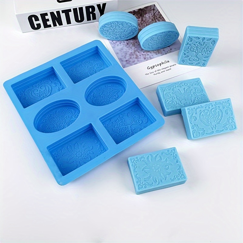 

Moule en Silicone à 6 Cavités avec Motif Dentelle pour Gâteaux, Bougies & Savons - Rectangulaire, pour les Passionnés de Bricolage et les Créateurs de Savons Faits Main