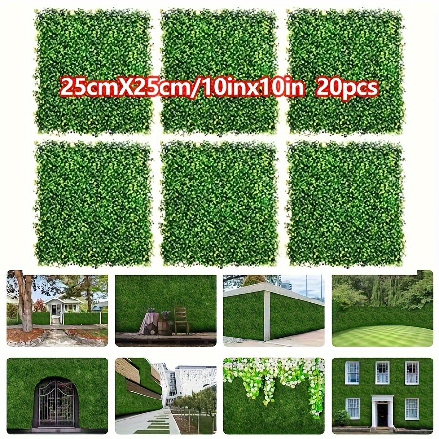 

20pcs Artificial Grass Plant Wall Panels, Plastic Fake Lawn For Indoor Home Decoration And Decoration - Day, , Plastic Materials, Garden , Artificial Plants & Greenery