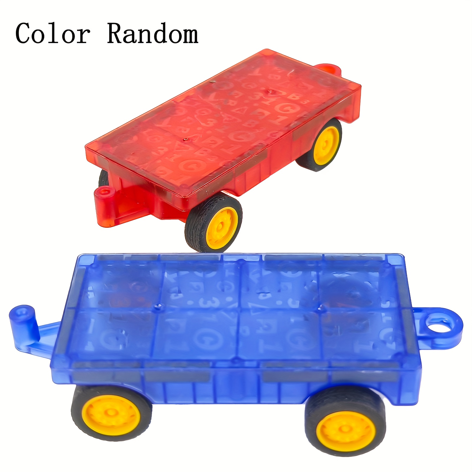 2-piece Magnetic Building Block Toy Set (random Color), DIY Car Refill Pack, with Magnetic Tile Sets. Educational and Sensory Learning Building Activities for Children, Creative Interactive Games That Stimulate Creativity and Brain Development