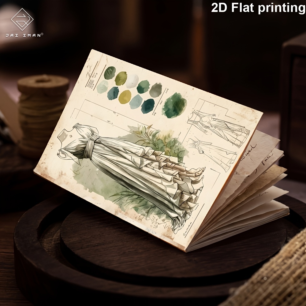 TEMU Jai Iman 96 Pages (non-repeating Patterns) A5 Size 2d Flat Paint Style Colorful Notebook For Personal , Collection, Adventure Book, Habit Er, ,