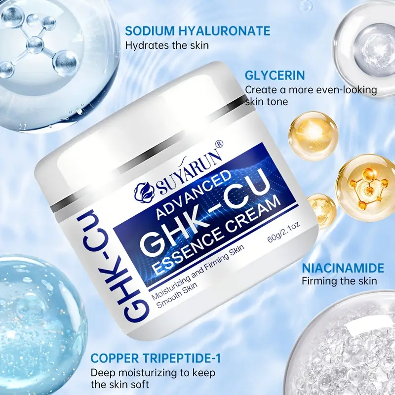 ghk cu cream for loose skin GHK-Cu Copper Peptide Face Cream, Firming, Elasticity & Hydration, 60g Cu Copper Peptide Face Cream suyarun peptide cream rich ghk