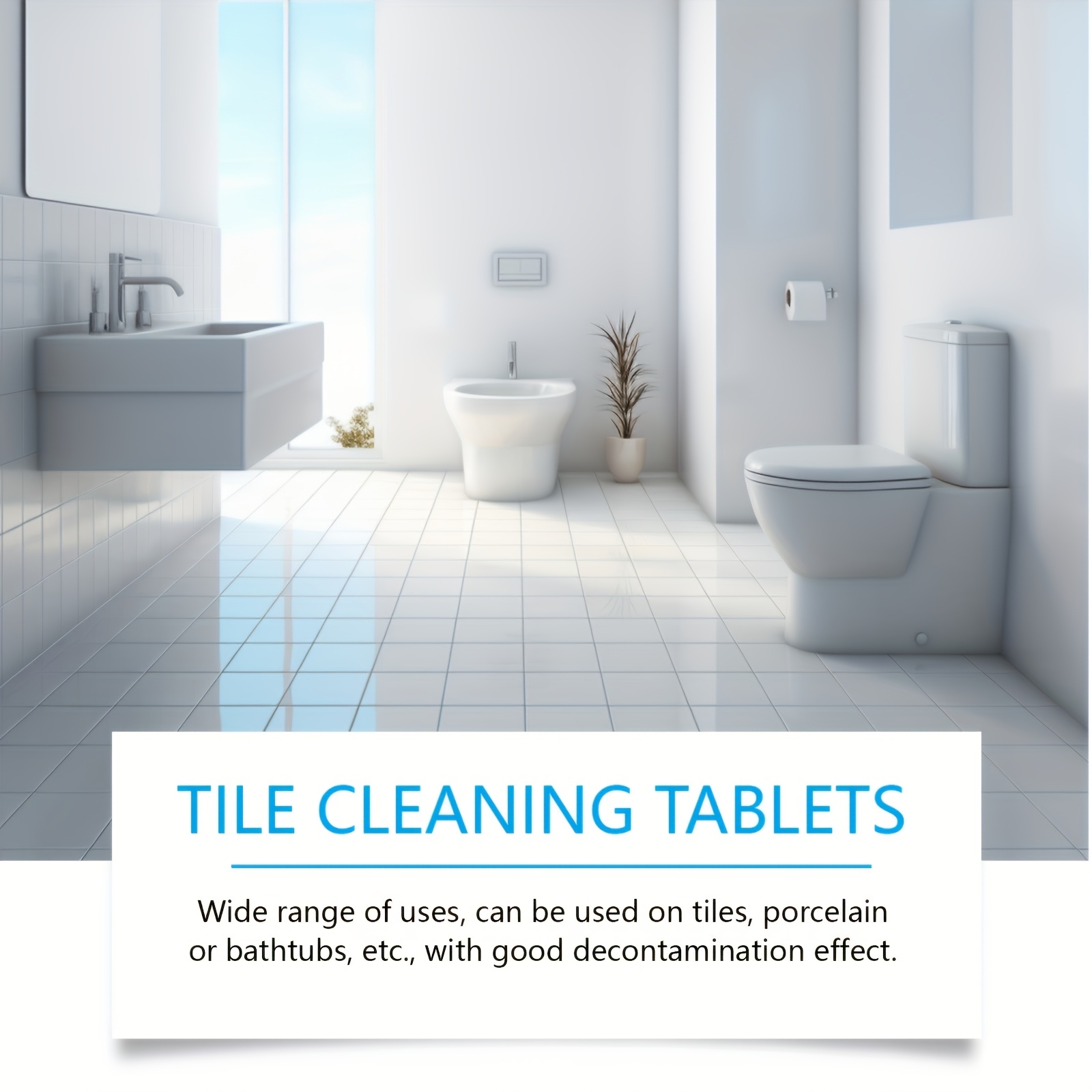 effervescent tile cleaner tablets 1 set low odor lemon acid formula for bathroom wall tiles removes stains and brightens   details 2