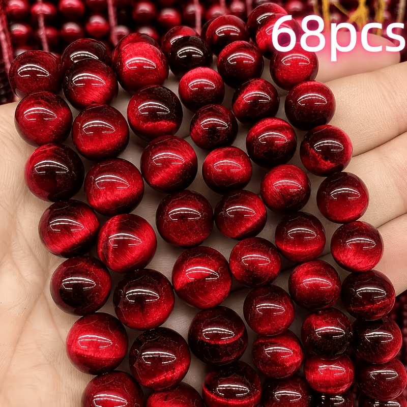 TEMU 68 piezas de cuentas sueltas de , material de cristal para suministros de bisutería DIY, abalorios para bisutería DIY, manualidades DIY,