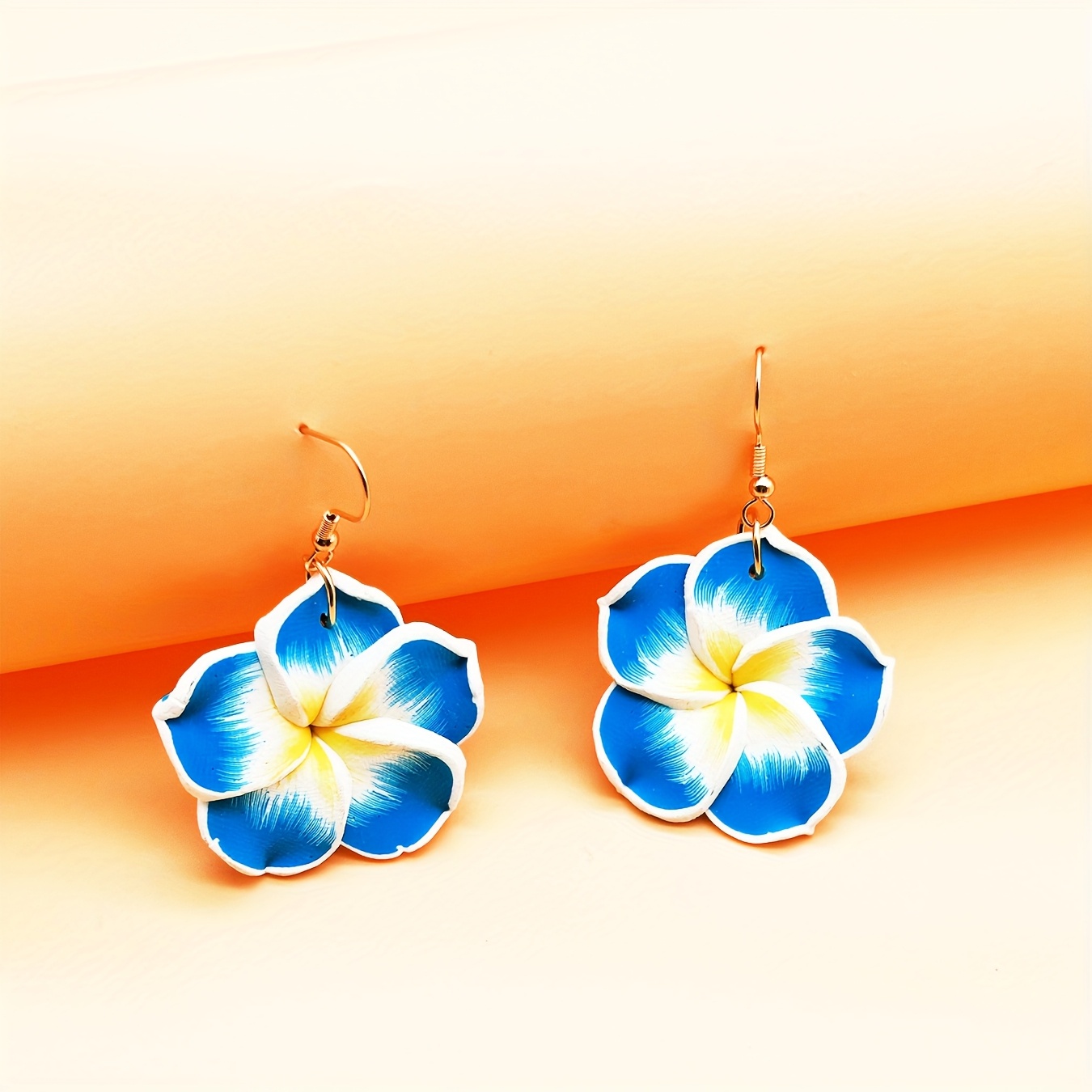 5 Pairs Sweet Clay Flower Earrings Set, Bohemian Style