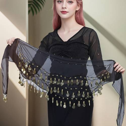 1pc belly belt with bohemian middle eastern dance hip scarf belt for performances costume accessories for hand washable dance currency for routines cultural events