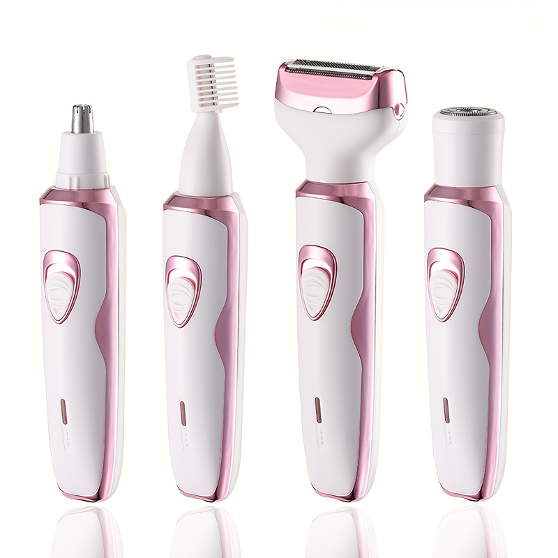 Image of 4-in-1/ Multifunctional Women's Electric Hair Remover, Shaver Set, Face, Nose, Legs, Underarm, Bikini Trimmer-500mah Lithium Battery, Usb Charging-the Best Easter & Mother's Day Gift