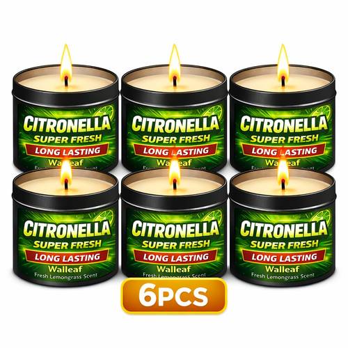 1 4 6pcs outdoor citronella scented candle long garden patio balcony deck camping candle outdoor fragrance candle gift for housewarming evening use