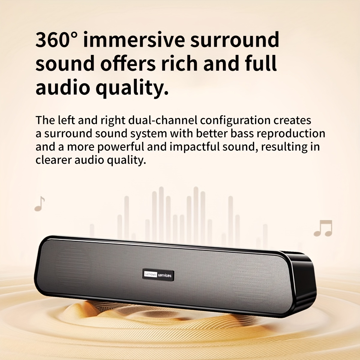 For Lenovo USB-Powered Stereo Speakers for Desktop & Laptop - Deep Bass Boost, Quiet Operation, Durable Design with Surround Sound Output for Gaming, Movies, Music, Computer Accessories, Gaming Audio Gear, Modern Audio Setup, Subwoofer Boost